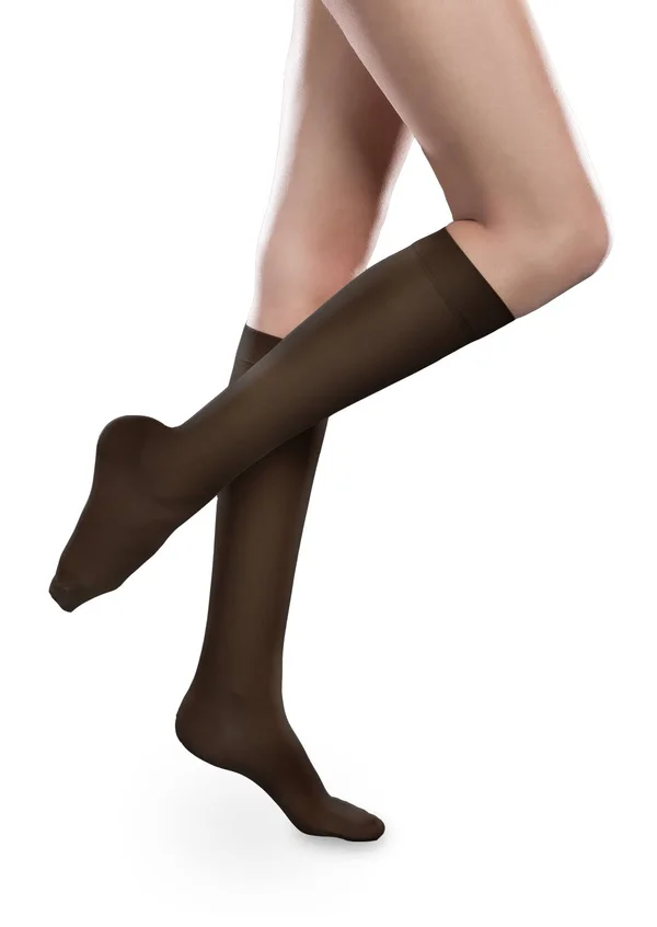 Therafirm Sheer Ease 30-40 mmHg Knee High Closed Toe Large Long Sand