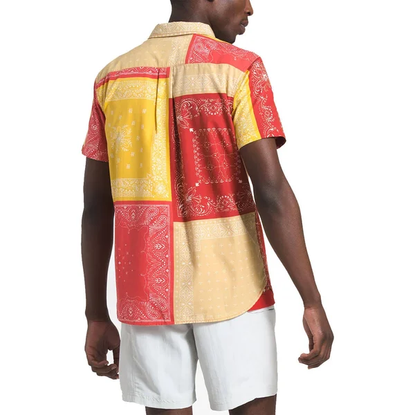 The North Face Men's Baytrail Pattern S/S Shirt Urban Navy Bandana Renewal Multi Print
