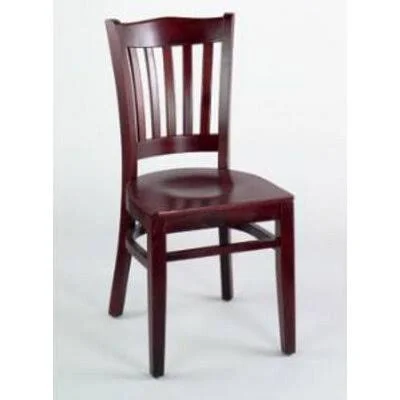 Medina Vinyl Upholstered Slat Back Side Chair (Set of 2) Alcott Hill Frame Color: Mahogany, Upholstery Color: Adobe White