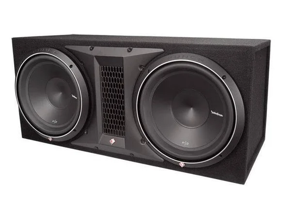 Rockford Fosgate P2-2X12 12x22 1600W Loaded Subwoofer Sub Enclosure+Amp+Amp Kit