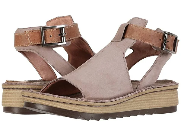 Naot Women's Verbena, Stone Nubuck Latte Brown Leather Size: 39 M