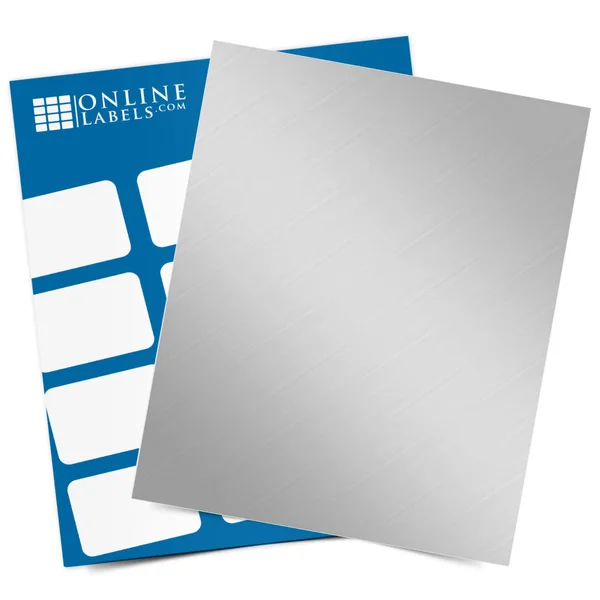 8.5x22 x 14x22 Large Format Labels, 100 Sheets, Weatherproof Silver Polyester Laser OL1588SP