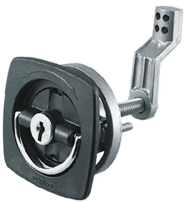 Perko 0931DP1WHT Flush Lock with Offset Cam Bar & Flexible Polymer Strike - White