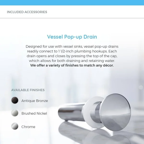 893 Bamboo Vessel Bathroom Sink with Faucet and Pop-Up Drain in Brushed Nickel 721