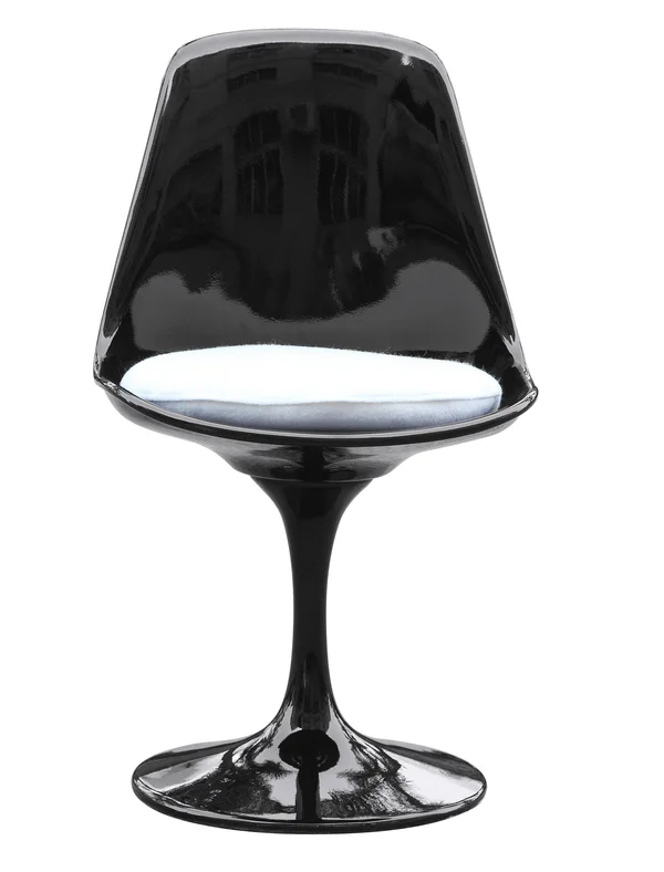 Fine Mod Imports Flower Side Chair Black