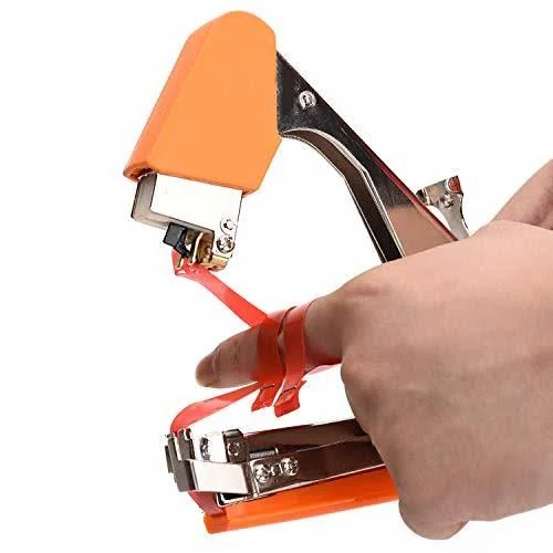 FUNTECK Plant Tying Machine Tapener Tool for Grapes, Raspberries, Tomatoes and Vining Vegetables, Comes with Tapes, Staples