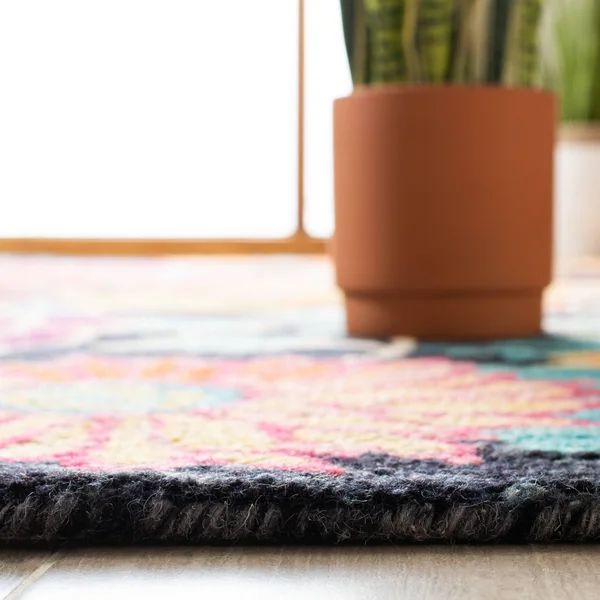 Safavieh Aspen Rug Collection APN520H - Charcoal, Blue - 3& x 5&