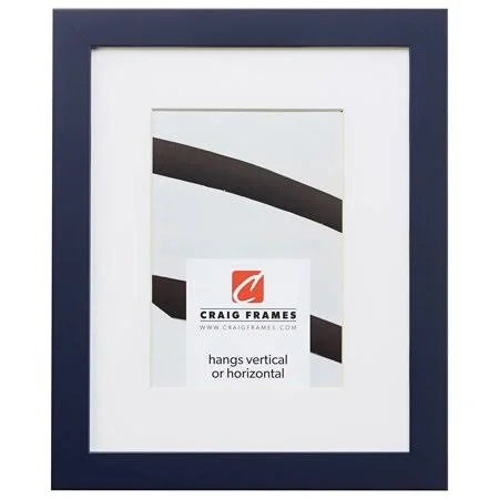 Craig Frames Confetti, 14x22 inch Modern Navy Blue Picture Frame Matted for A 11x17 Photo, Size: 14 x 22