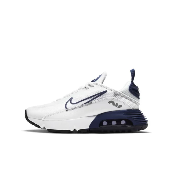 Nike Big Kids& Air Max 2090 Casual Shoes in White/Blue/White Size 3.5