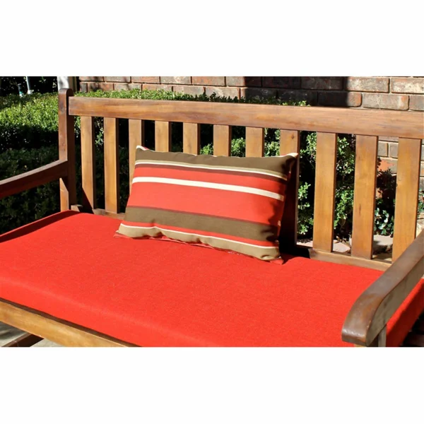 Blazing Needles Indoor/Outdoor Lumbar Support Pillow (Set of 2) Tangerine Dream