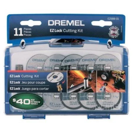 Dremel Ez688-01 EZ Lock Cutting Kit with 11 Cut-Off Wheels and Ez402 Mandrel