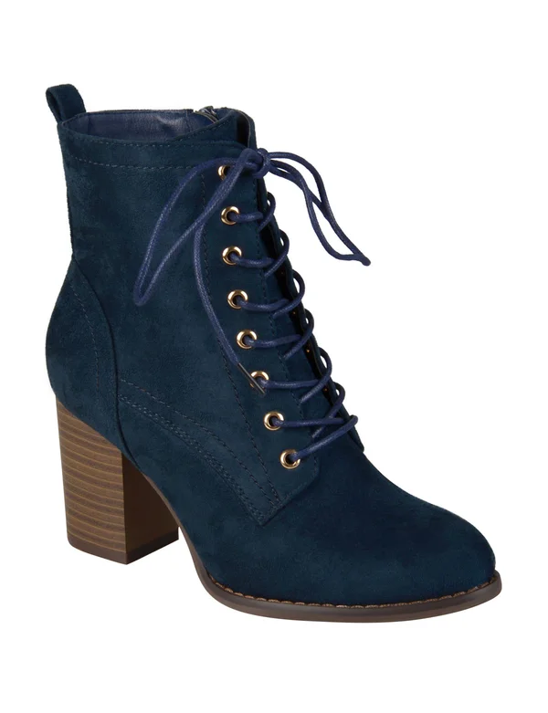 Journee Collection Womens Baylor Fabric Almond Toe Ankle Fashion Boots
