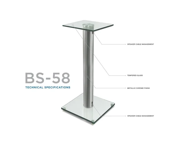 Mount-it! Speaker Stands for Satellite Speakers and Surround Sound Systems, Glass and