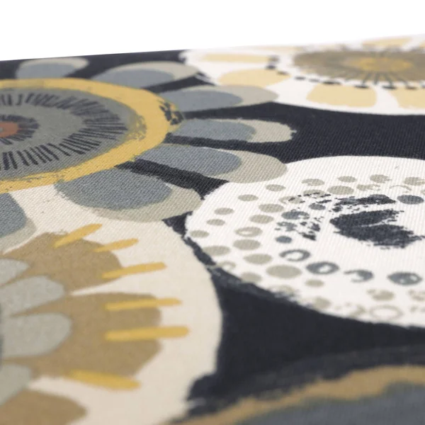Pillow Perfect Outdoor Floral Tufted Seat Cushion - 19 x 18.5 x 5 in. - Set of 2 - Black