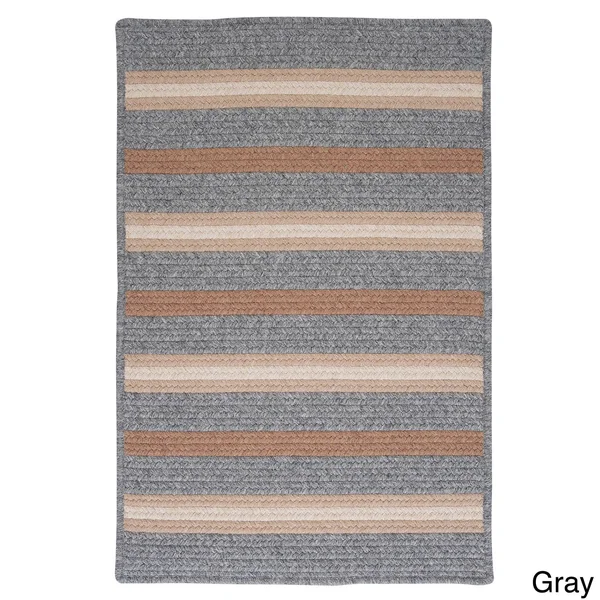 Colonial Mills Sterling Braided Reversible Rug USA Made - 8& x 10& - Blue