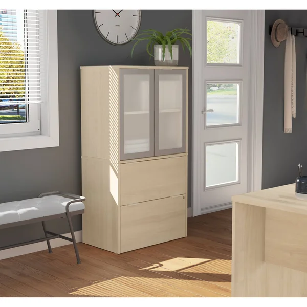 Bestar i3 Plus 2-Drawer Door File Cabinet, White