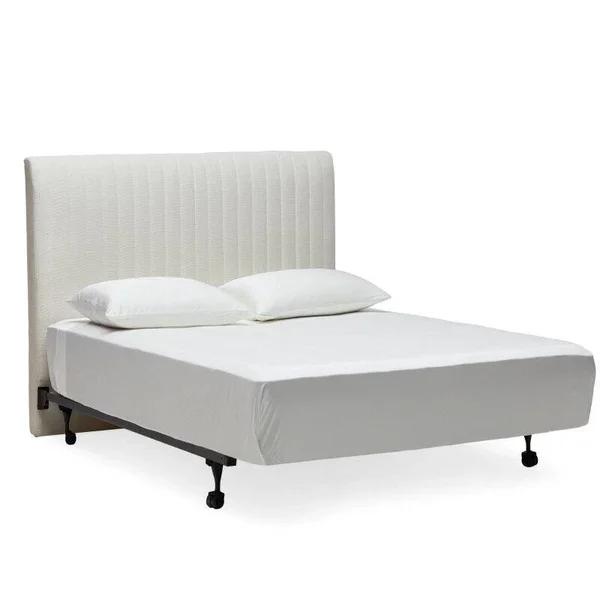 Modrn Glam Marni Channel Tufted Headboard Rose Tan - Size: King