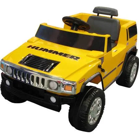 Kid Motorz 6V Hummer H2 Powered Ride-On - Yellow - 37 x 25 x 21