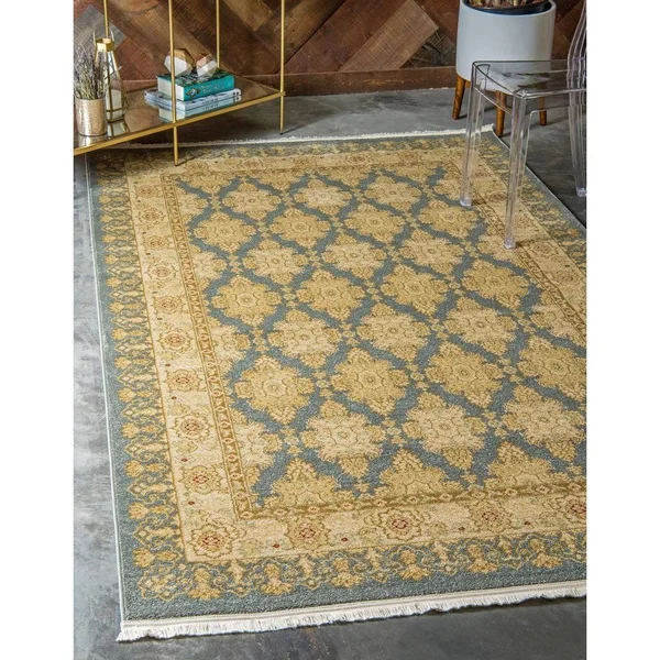 Unique Loom Zinnia Edinburgh Area Rug - 8& x 8& Round - Blue