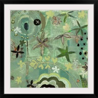 &Floral Fantasies I& Aleah Koury Painting Print Great Big Canvas Format: Black Frame - Size: 32x22 H x 32x22 W x 1x22 D