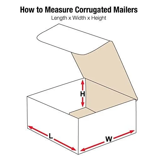 8x22 x 7x22 x 4x22 White Corrugated Mailers - 50/Bundle M874