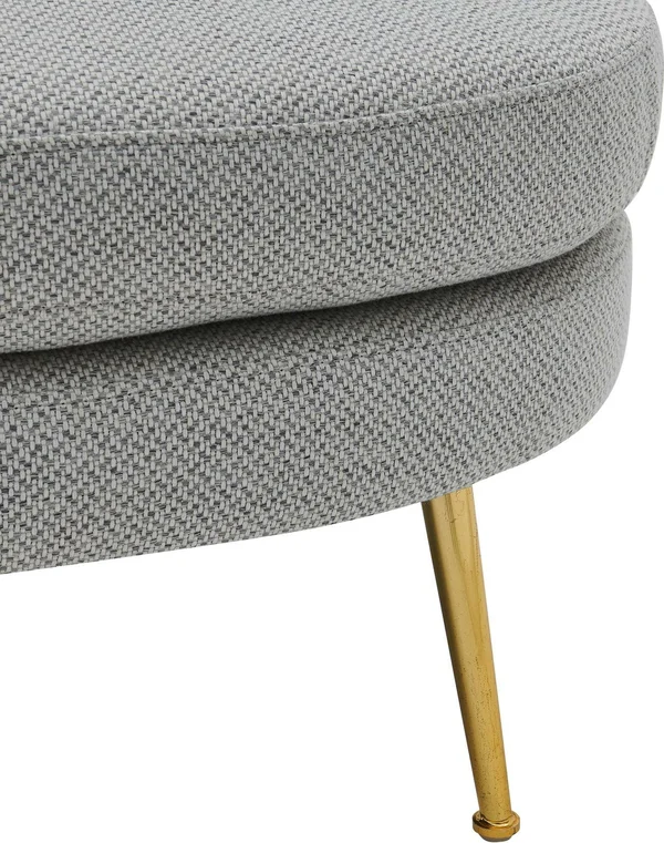 Ruby Fabric Bench - Cardiff Gray