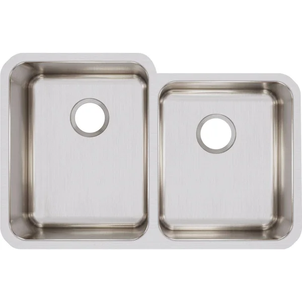 Elkay ELUH3120R Stainless Steel Double Bowl Undermount Kitchen Sink