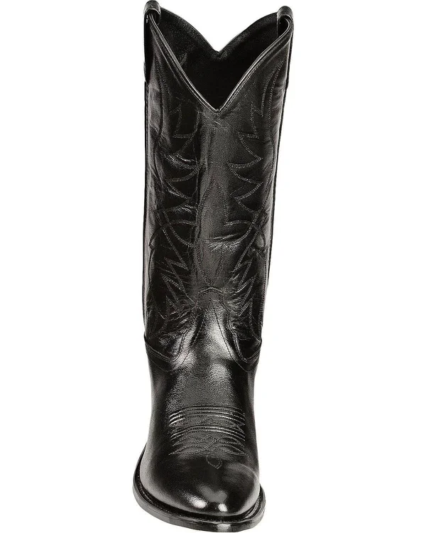 Old West Men's Smooth Leather Cowboy Boot