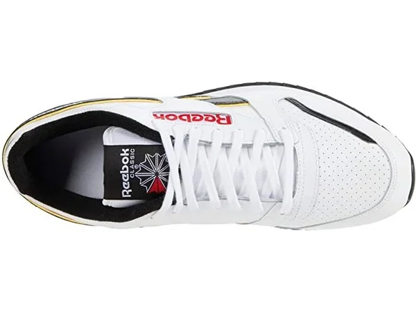 Reebok Mens Classic Leather Ripple - Shoes White/Primal Red/Gold Yellow Size 12.0