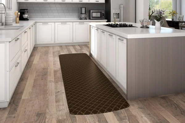 Newlife by GelPro Designer Comfort Kitchen Mat 30x108 Lattice Java, Size: 30 inch x 108 inch