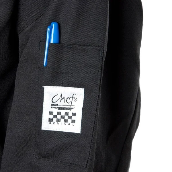 Chef Revival J030BK-XL - XL Black Traditional Chef&s Jacket