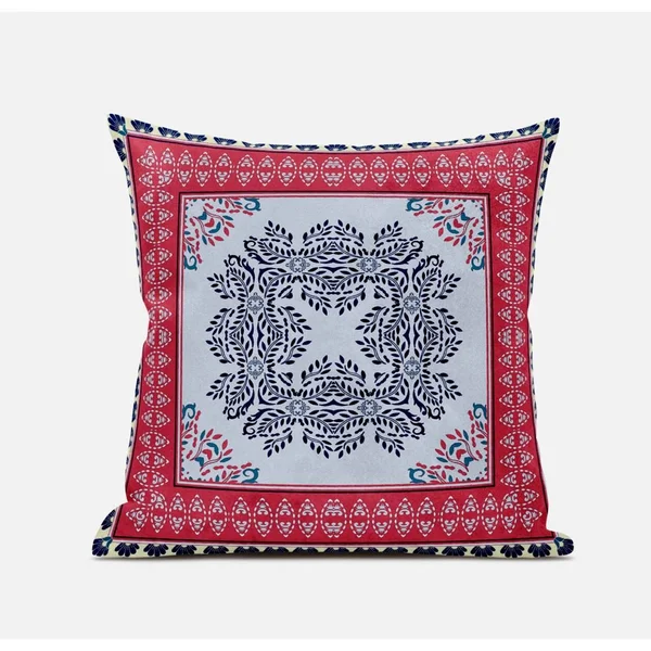 Amrita Sen Window Wreath Palace 18x22x18x22 Suede Pillow in Muted Magenta Gold
