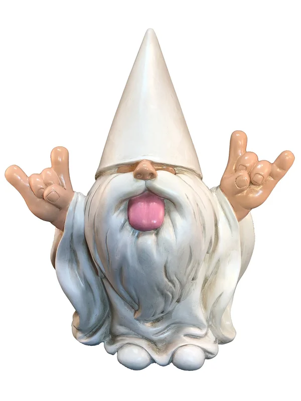 GlitZGlam Rocker Gnome George This Gnome Will Rock Your Fairy Garden and Garden Gnomes 10 Inches Tall Garden Gnome Figurine