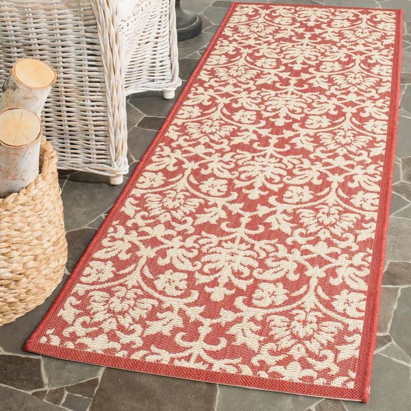 Safavieh Courtyard Area Rug CY3416 Red, Natural, 5& 3x22 x 5& 3x22 Round