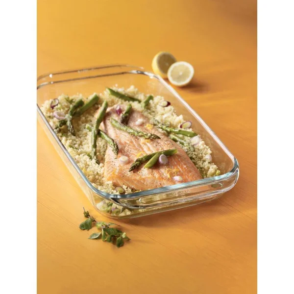 Pyrex 2 Piece Oblong Bakeware Value Pack 3 Quart Clear