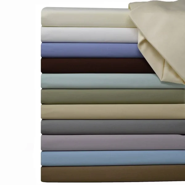 Soft Cotton Bed Sheets 600 TC Solid Sateen Full, Sea