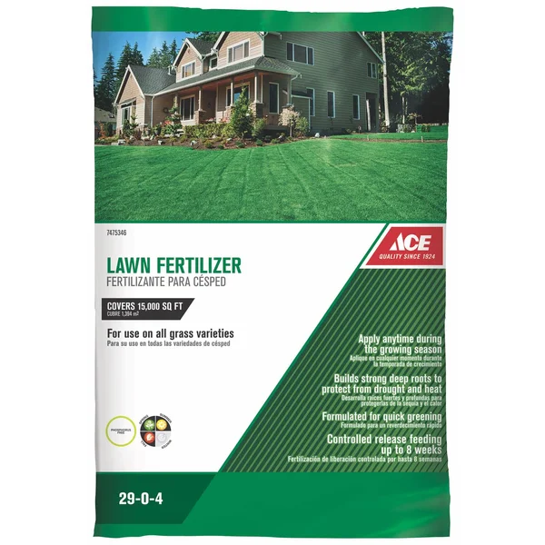 Ace 29-0-4 All-Purpose Lawn Fertilizer for All Grasses 15000 Sq ft