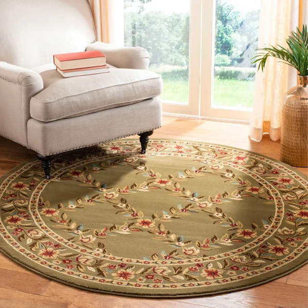 Safavieh Lyndhurst Green 5 ft. 3 in. x 5 ft. 3 in. Round Area Rug