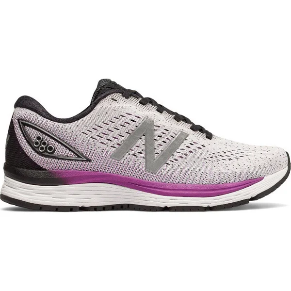 New Balance Women's 880v9 Shoes White with Purple & Black, Size: 6