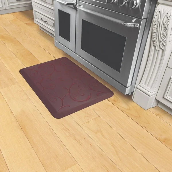 WellnessMats Estates Collection 3& x 2& Anti-Fatigue Mat Bella - Palm Wood