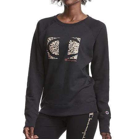 Champion Athletics Powerblend Fleece Crew - Black - Sweaters