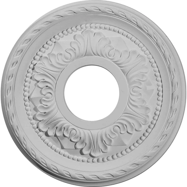 12 1/8x22OD x 3 1/2x22ID x 1x22P Palmetto Ceiling Medallion (Fits Canopies Up to 4 7/8x22) - Hand-Painted Copper Penny