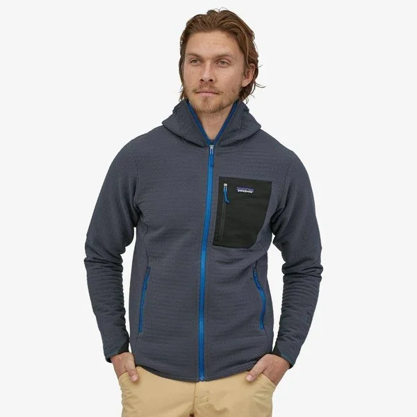 Smolder Blue Patagonia Men's R2 TechFace Hoody - M