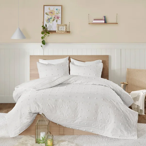 Urban Habitat Brooklyn Cotton Jacquard Coverlet Set Pink Full/Queen