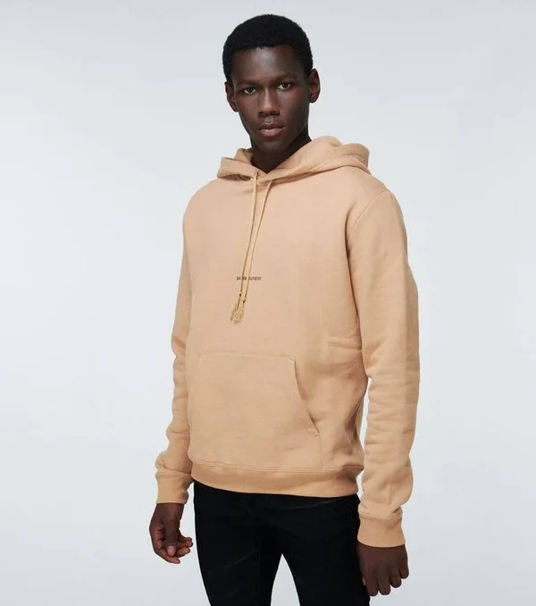 Saint Laurent Logo Printed Sweatshirt - Natural - Hoodies