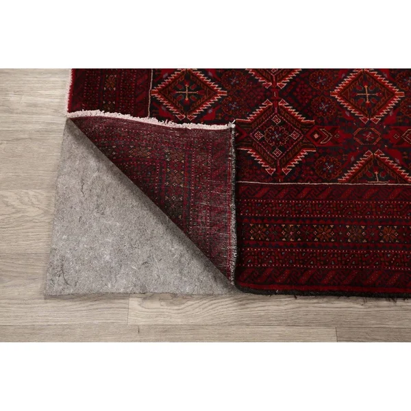 Tribal Geometric Oriental Balouch Afghan Area Rug Wool Handmade