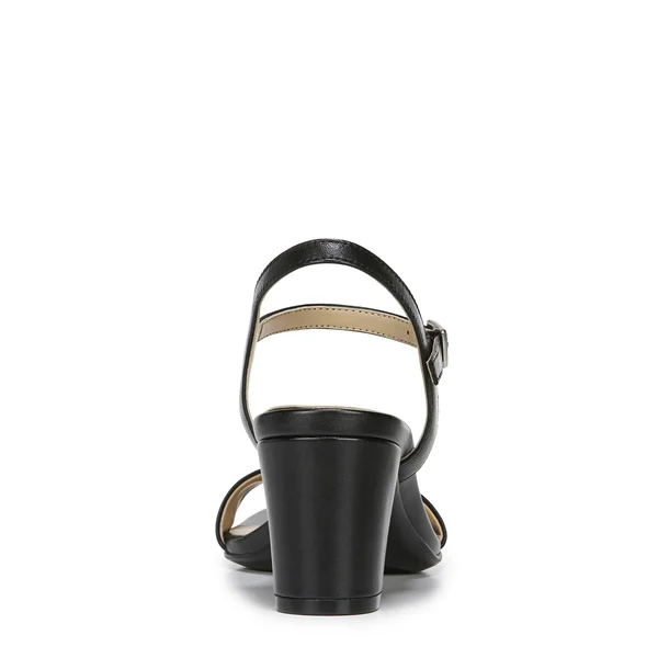 Naturalizer Bristol Ankle Strap Sandals - Black Smooth