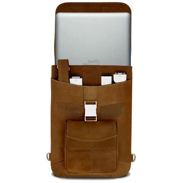 MacCase Premium Leather 15x22 MacBook Pro Flight Jacket - Black