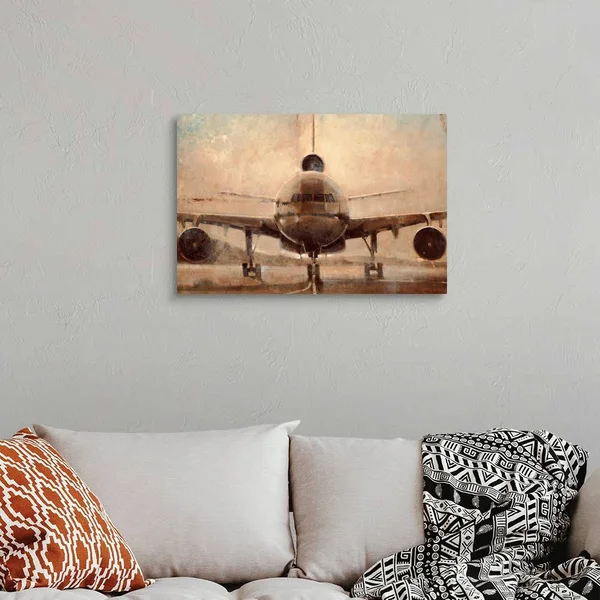 Tonal Plane, Canvas Wall Art, 30x20, Great Big Canvas