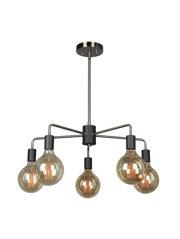 Woodbridge Lighting 16115BRB-G125 Ethan 5-Light Chandelier
